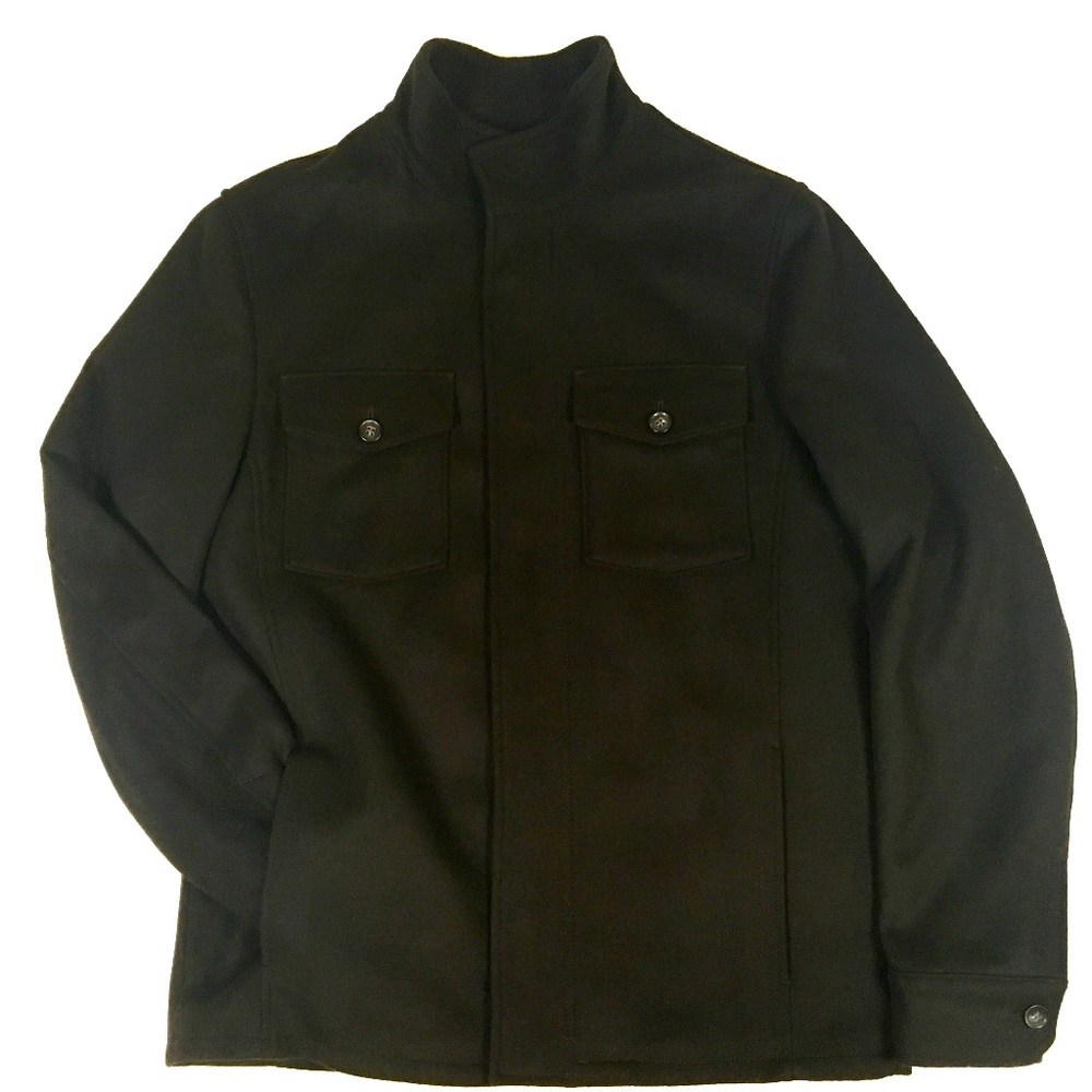 Banana Republic Black Wool Peacoat Jacket